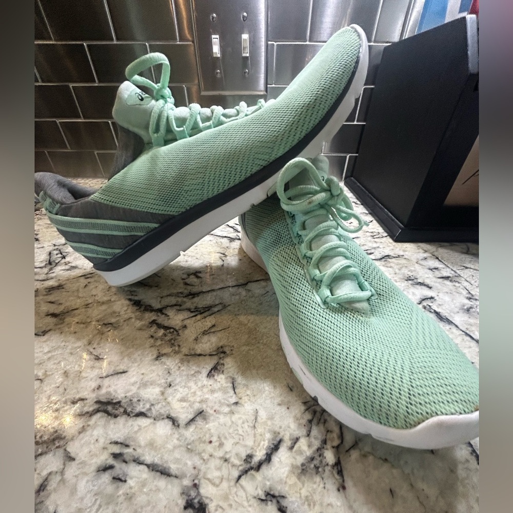 ASICS Mint Green Women's Sneakers worn once! Excellent condition